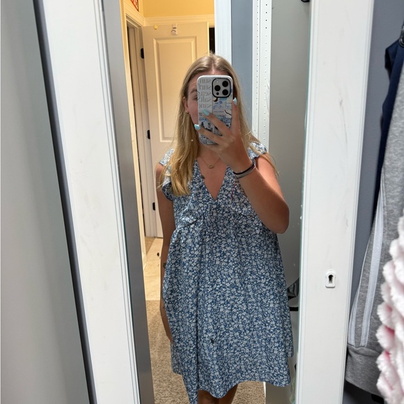 Floral Blue Dress - Picture 1 of 5
